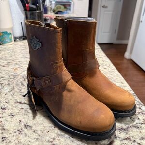 Mens Scout Leather Harness Riding Boot